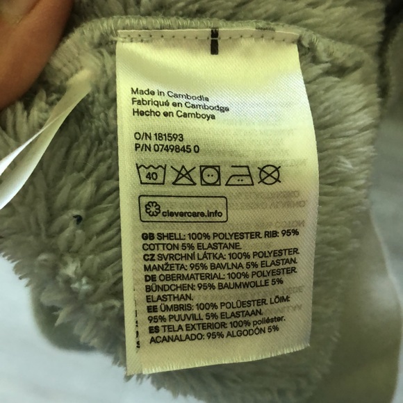 H&M Gray and Pink fleece zip up vest size 2-4T - Picture 3 of 4